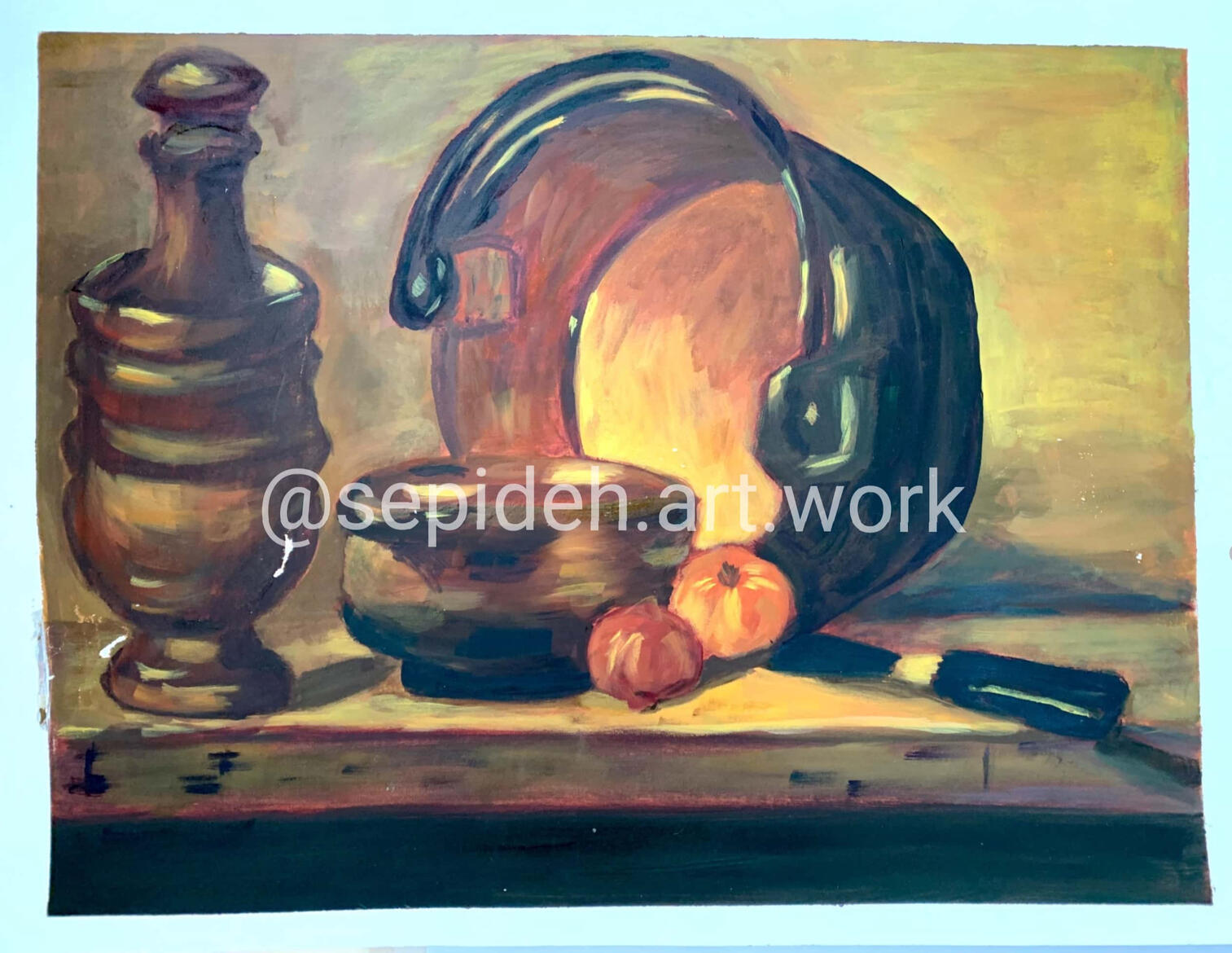Still Life, Oil Colour on Cardboard